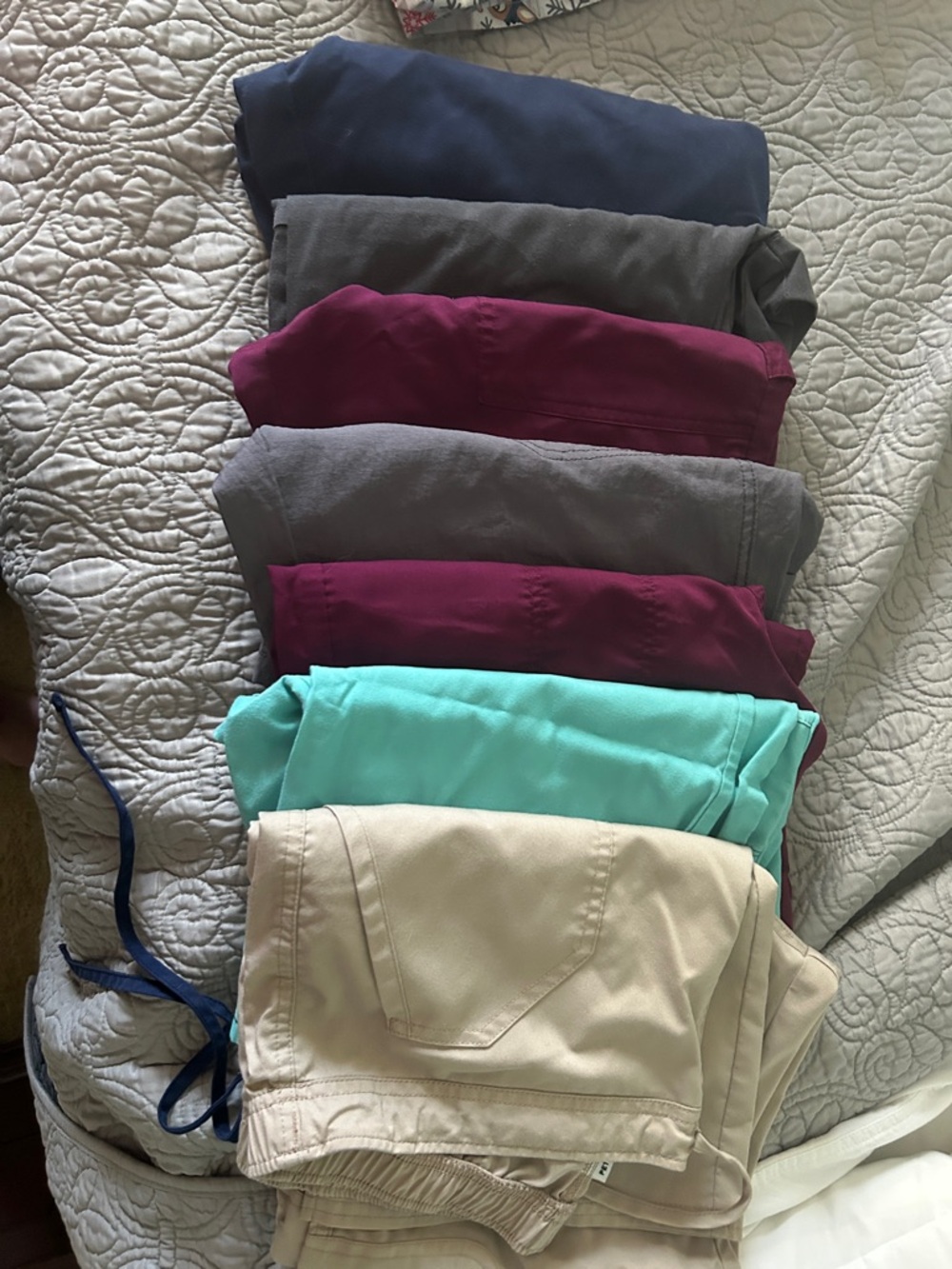Mixed Solid Scrub Pants Stack - Multiple Colors size medium $5 each